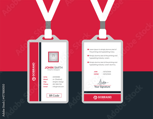 Modern Corporate id card design template design vector essay editable 
