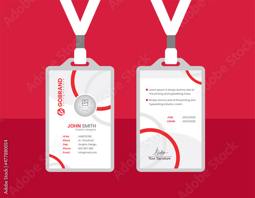 Modern Corporate id card design template design vector essay editable 