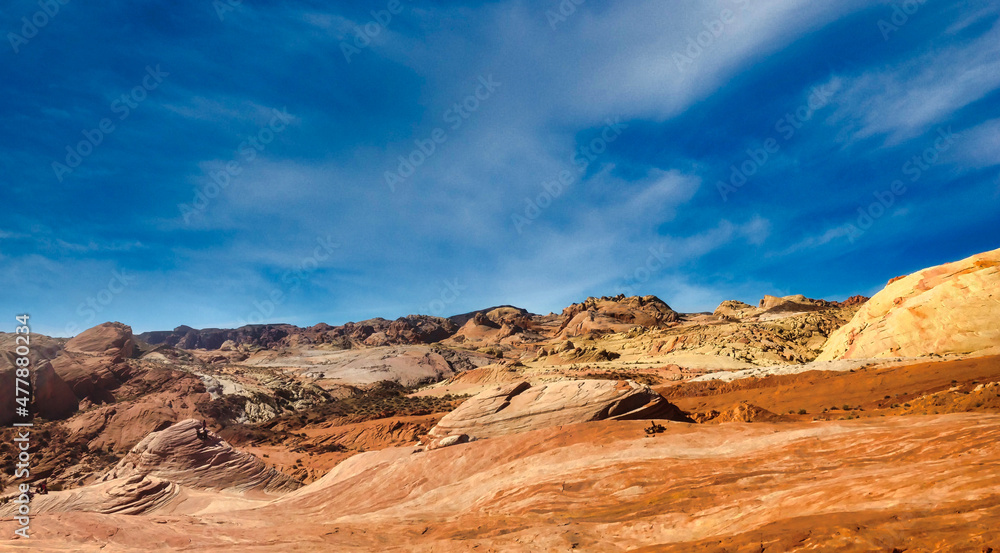Fototapeta premium Amazing erosion patterns in Valley of Fire State Park, close to Las Vegas, Nevada