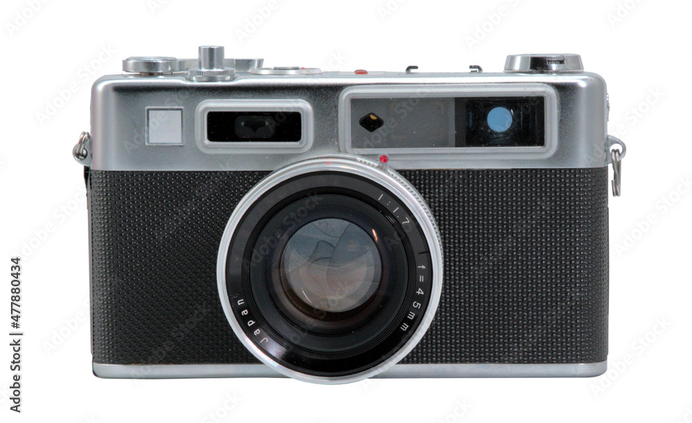 Old vIntage analog camera yashica electro 35 isolated