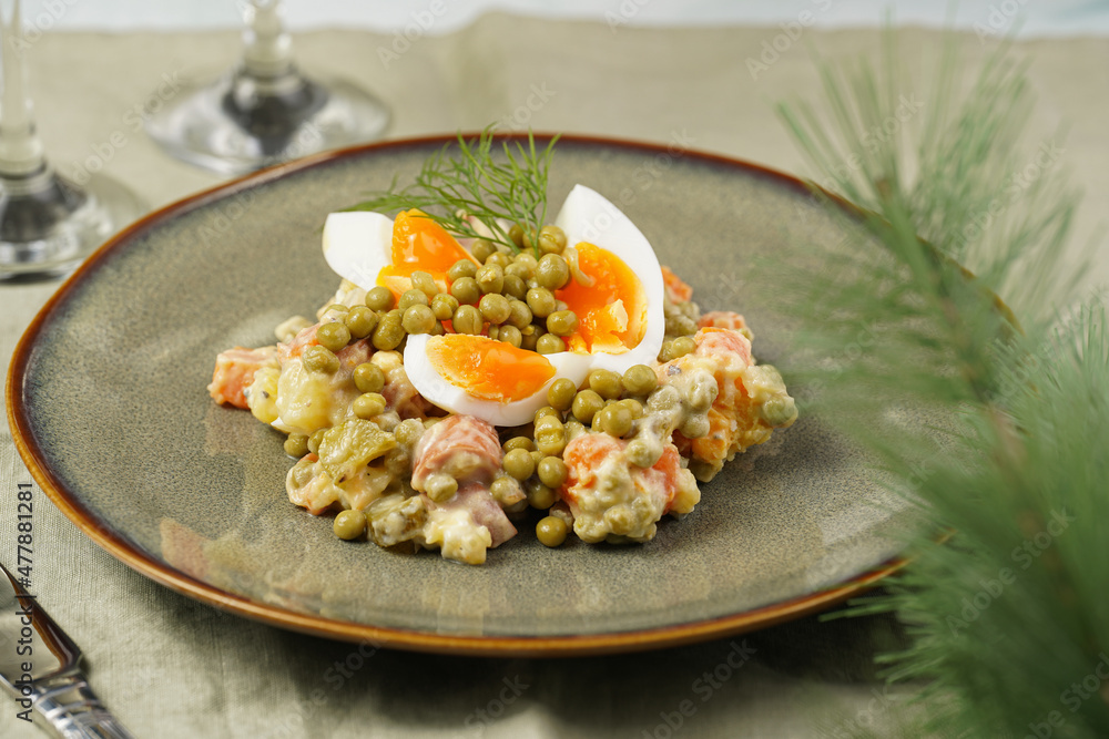 traditional east european dish for New Year's Eve - salad traditional east european dish for New Year's Eve - salad