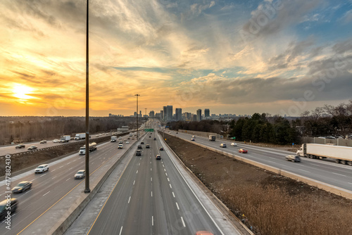 Photography traffic on highway 401