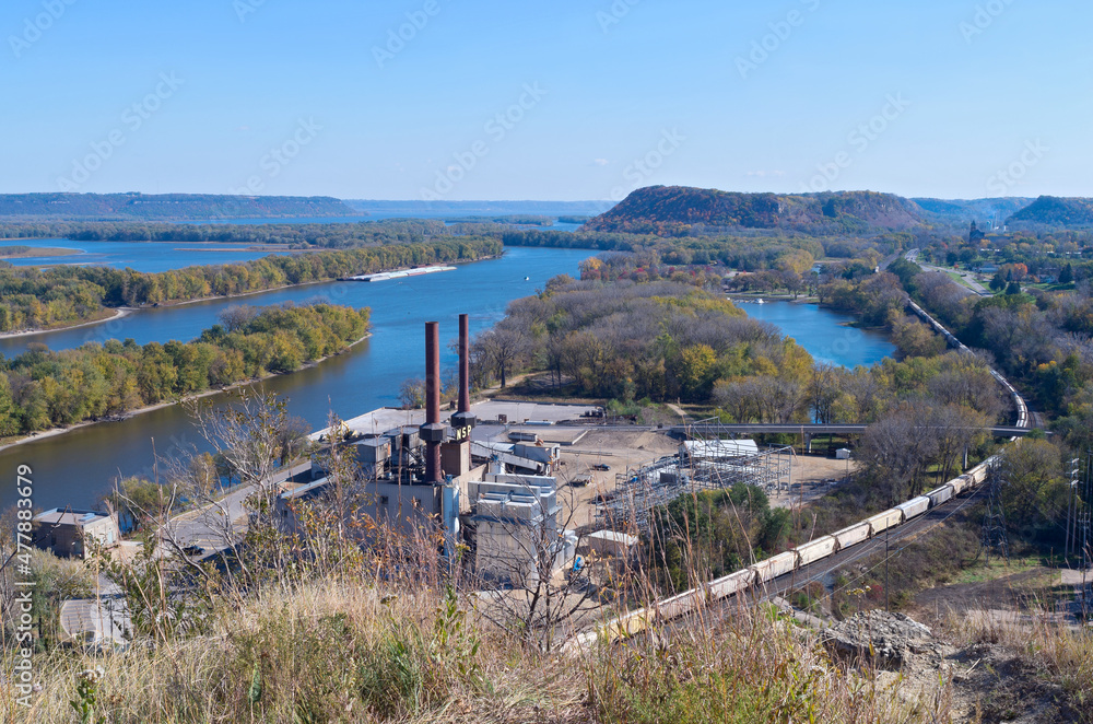 Obraz premium atop barn bluff in red wing minnesota