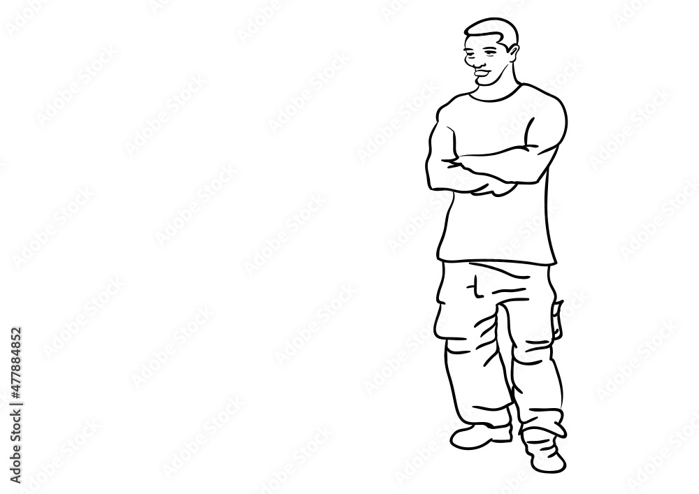 Fototapeta premium a young men on the white