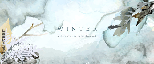 winter art watercolor season holiday texture white