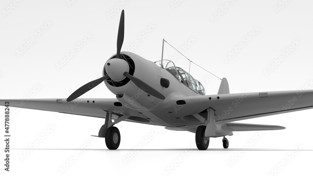 3d Illustration. Su-2 soviet light bomber 3d Illustration. Su-2 soviet light bomber