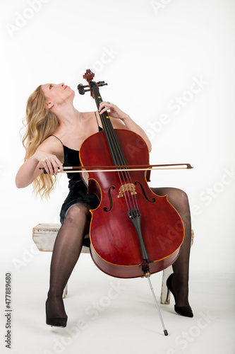 The viloncellist with her cello