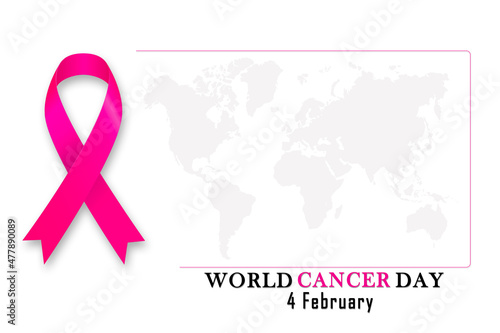 illustration of february 4 celebration of world day of the fight against cancer