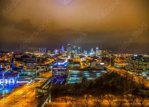 Kansas City Skyline Night