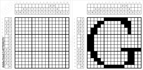 Alphabet G Nonogram Pixel Art M_2201001