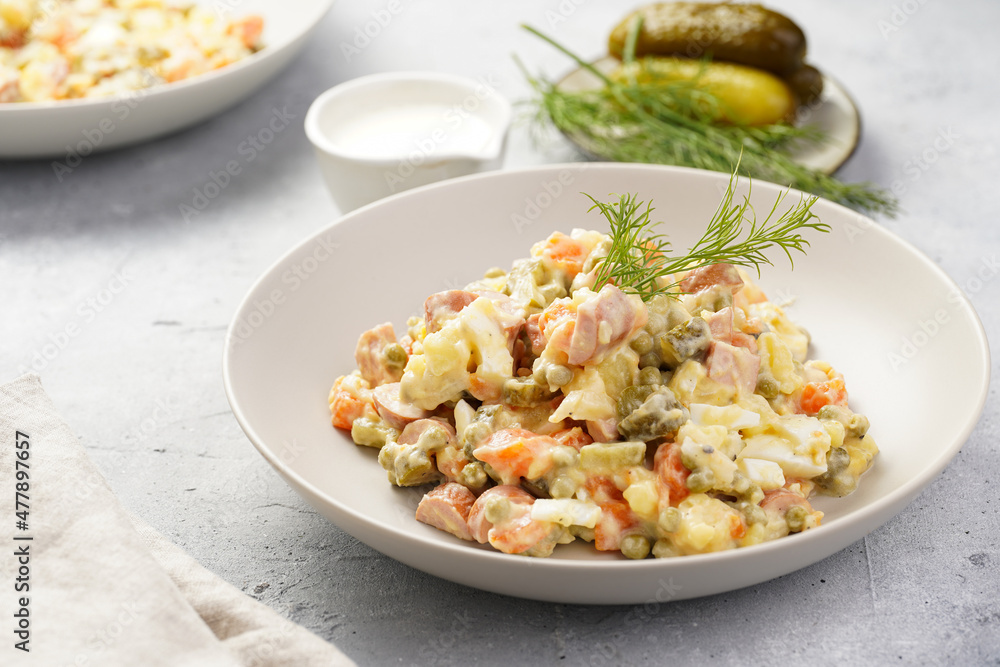 traditional east european dish for New Year's Eve - salad traditional east european dish for New Year's Eve - salad