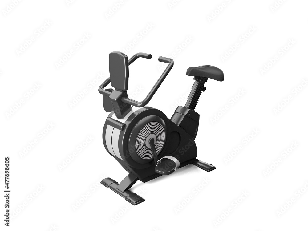 Indoor bike isolated on white background.3d rendering Indoor bike isolated on white background.3d rendering
