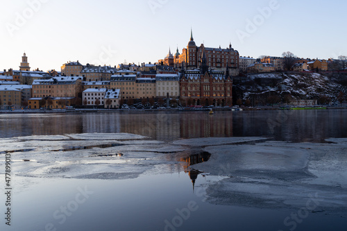 Canvas Print Frozen Stockholm Bay