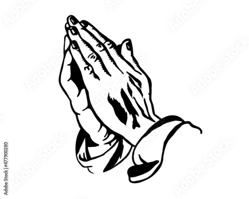Praying Hands illustration symbol religion