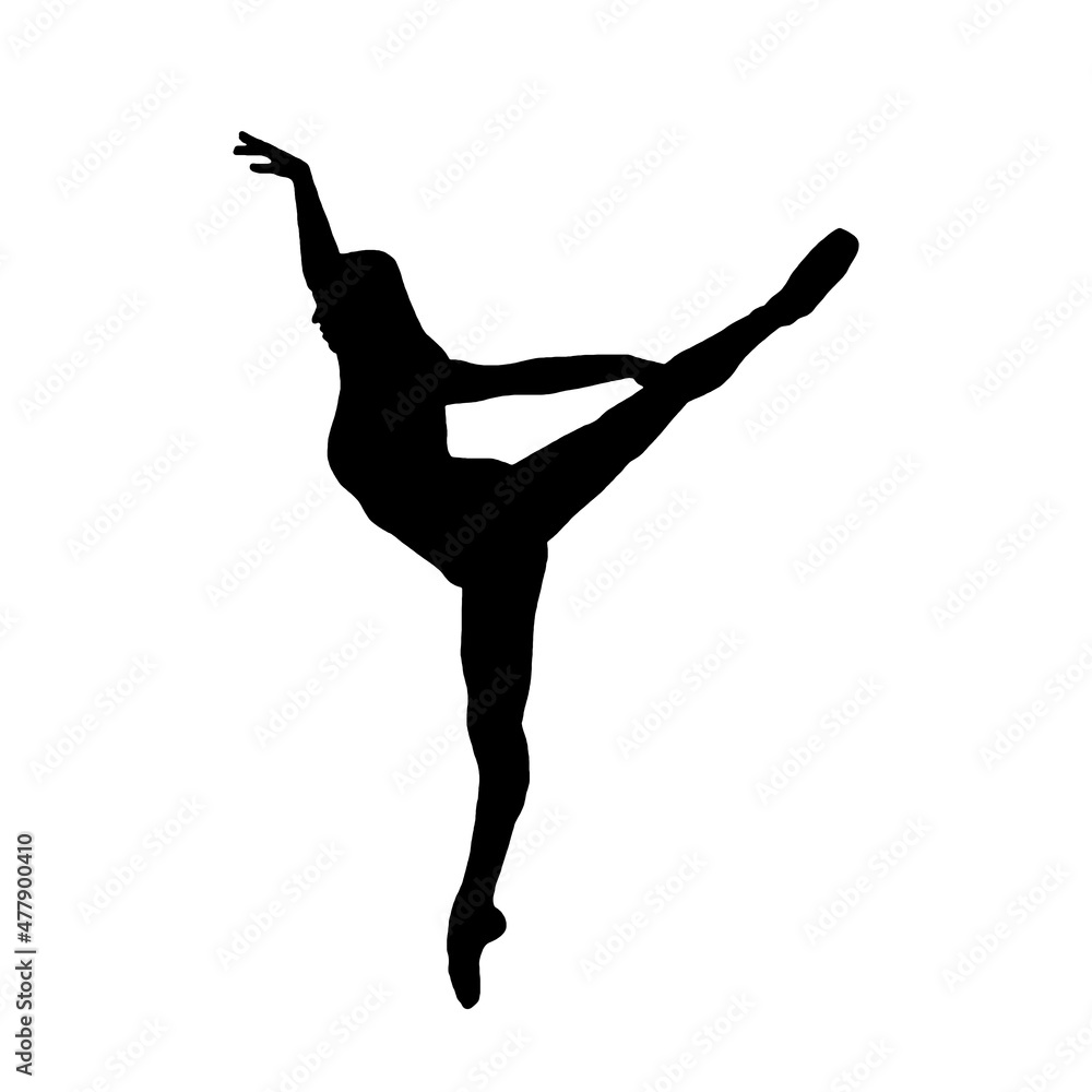 Obraz premium Silhouette ballet dance ballerina , illustration icon