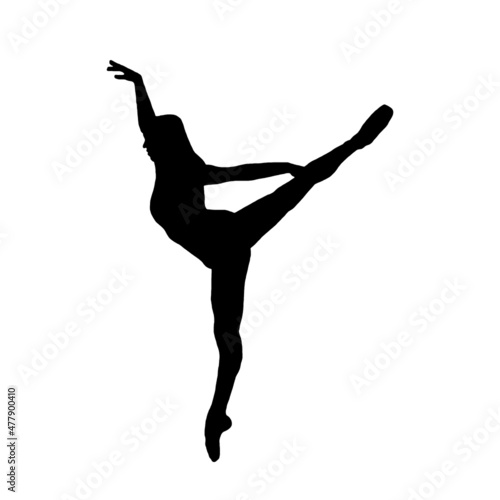 Silhouette ballet dance ballerina , illustration icon