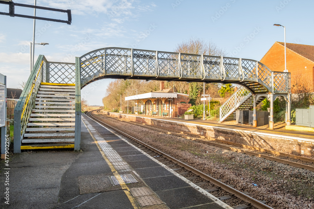 The railway station in the Norfolk village of Reedham in the Norfolk Broads National Park. Captured on a bright winter’s morning