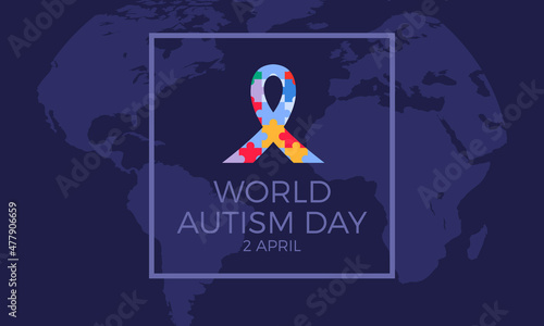 Flat world autism awareness day illustration