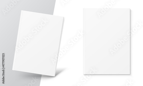 Blank soft book mockup. Vector illustration isolated on white background. It can be used for promo, catalogs, brochures, magazines, etc. Ready for your design.	