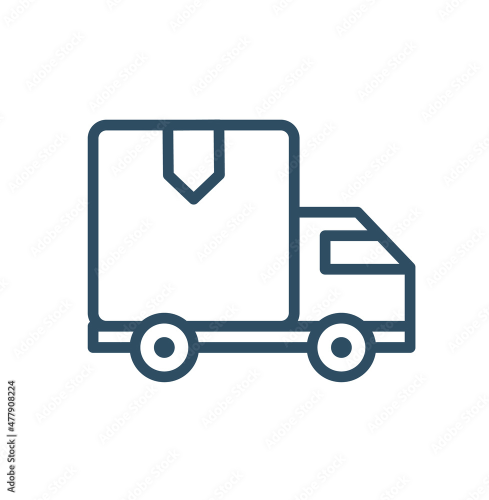 Delivery truck vector line icon Delivery truck vector line icon