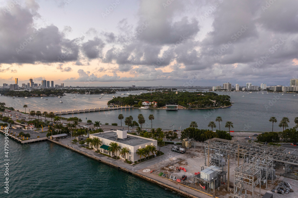 Star Island, Miami, Fl, during twilight