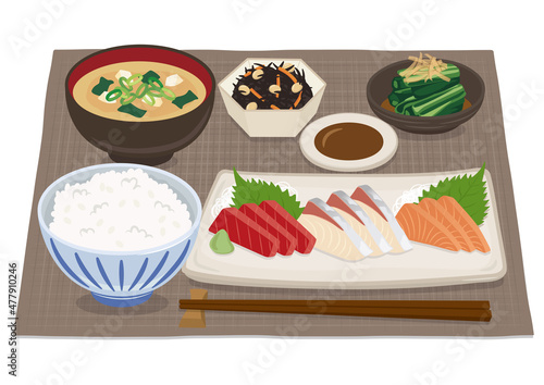 刺身定食（3種盛り）	