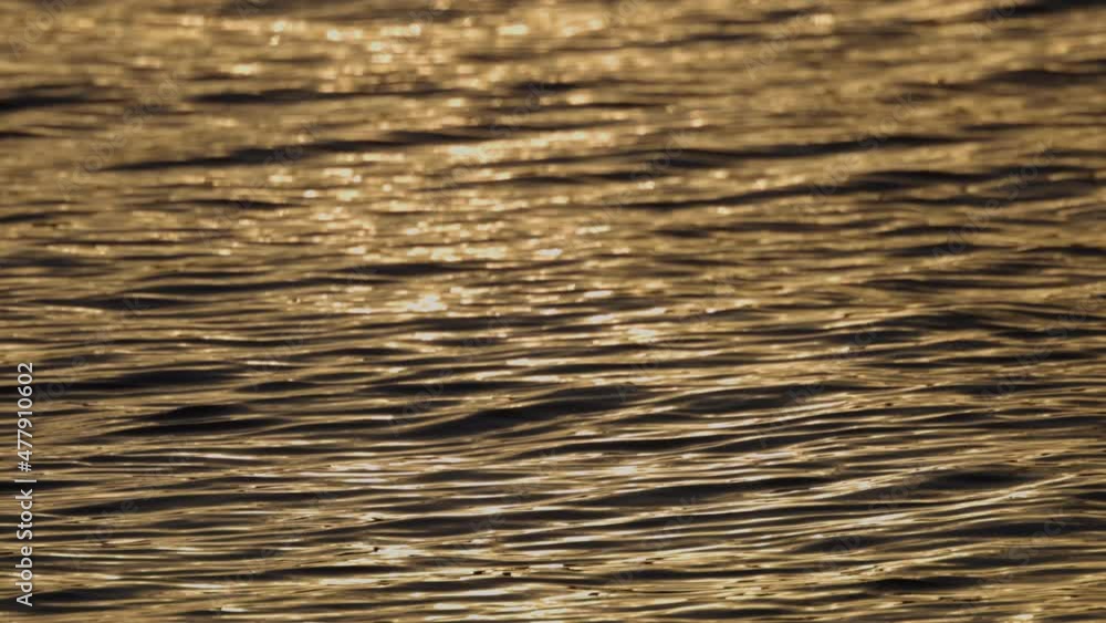 Close up of water ripples in sunset golden light in 4 k - Koh Samui Island - Thailand Close up of water ripples in sunset golden light in 4 k - Koh Samui Island - Thailand