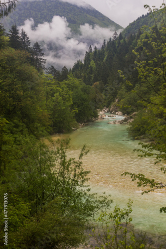 Soca river near Bovec village, Slovenia