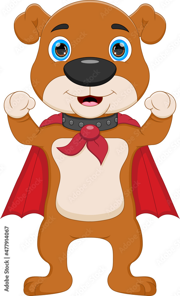 Obraz premium funny dog wearing super hero costume