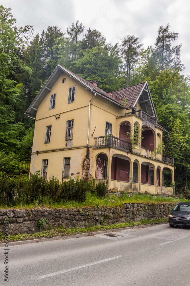 Naklejka premium Ruined house near Bled lake, Slovenia