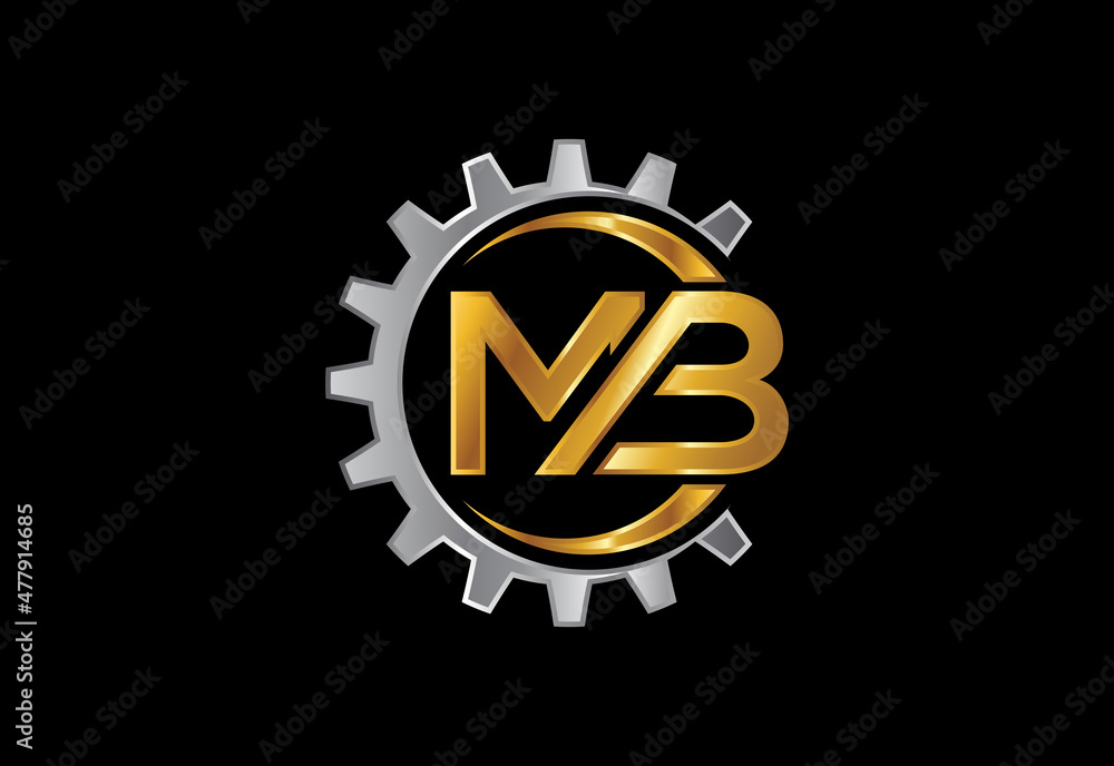 Naklejka premium Initial Letter M B Logo Design Vector. Graphic Alphabet Symbol For Corporate Business Identity
