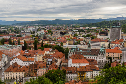 Aerial view of Ljubljana, Slovenia