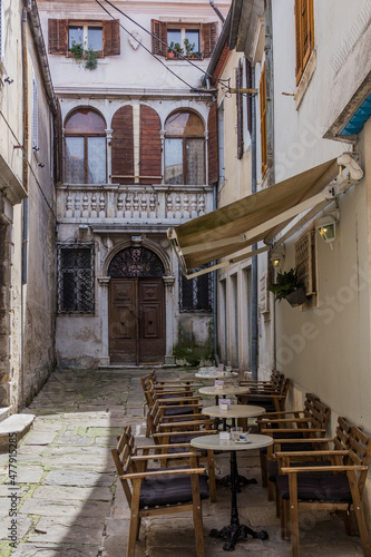 Open air cafe in Koper, Slovenia photo