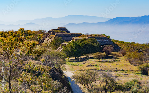 Monte Alban ruins in Qaxaca, Mexico photo