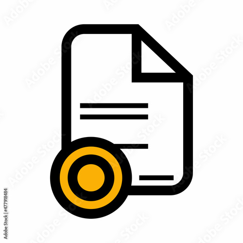 vector financial record icon, business symbol, marketing strategy