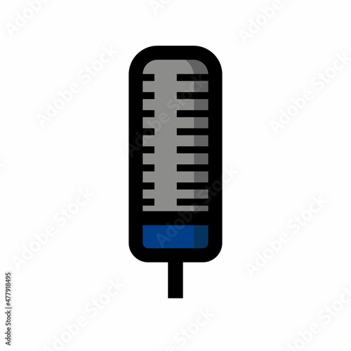 mic for podcasts,interview objects vector simple flat design illustration