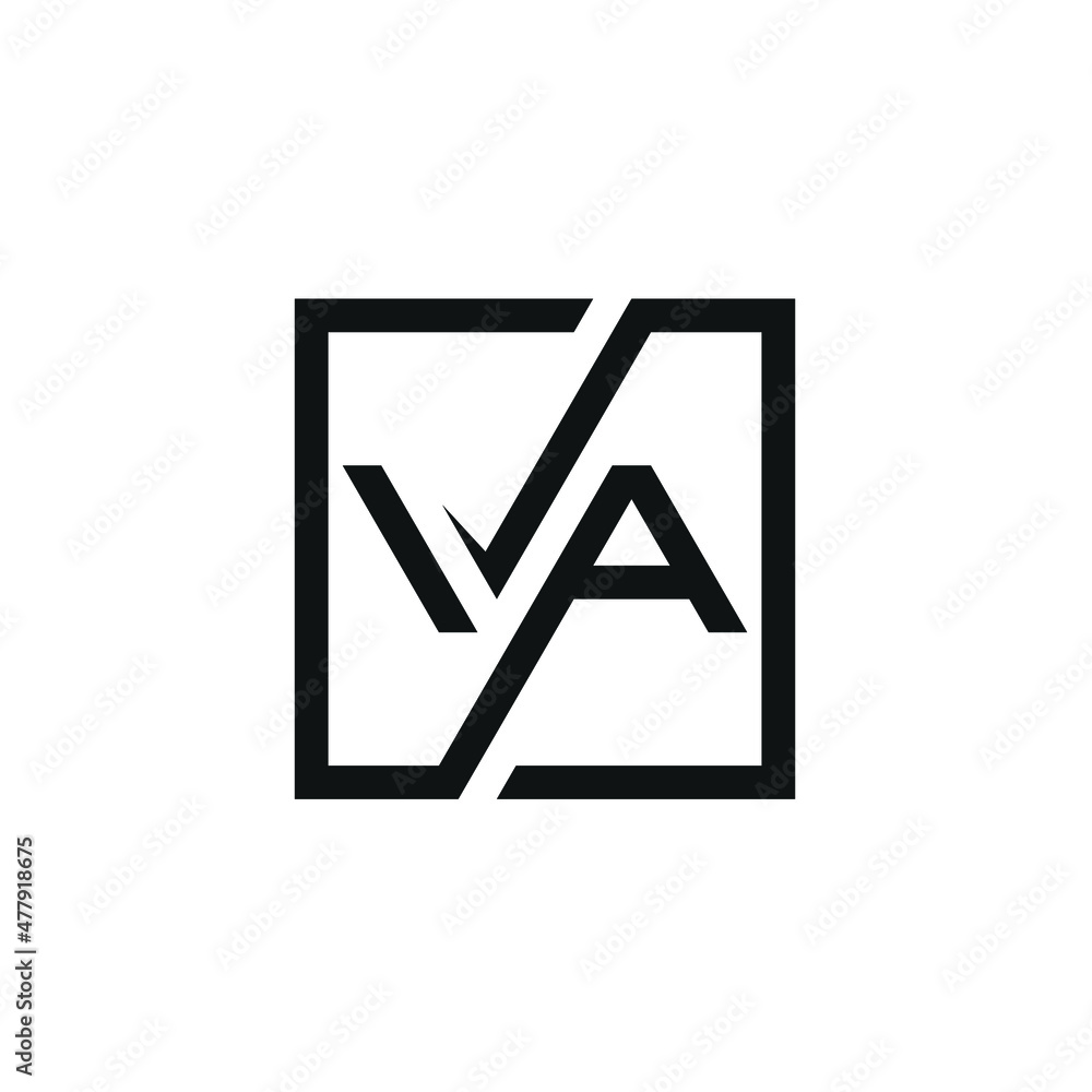 Initials Letter VA Box Square Logo Design Inspiration Initials Letter VA Box Square Logo Design Inspiration