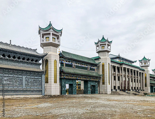 The Exterior of the Mosque in Geermu City
 photo