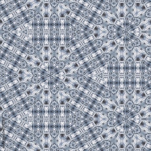 Grey abstract pattern mandala design template for social media platforms