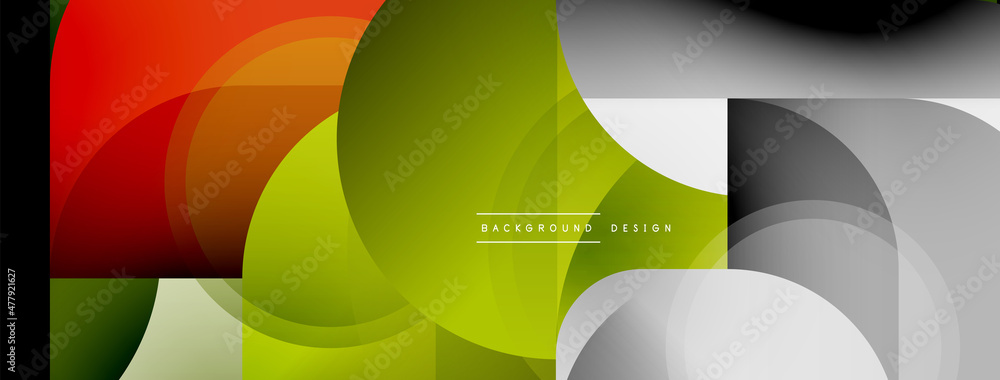 Round triangle shapes lines and circles. Geometric vector illustration for wallpaper banner background or landing page Round triangle shapes lines and circles. Geometric vector illustration for wallpaper banner background or landing page
