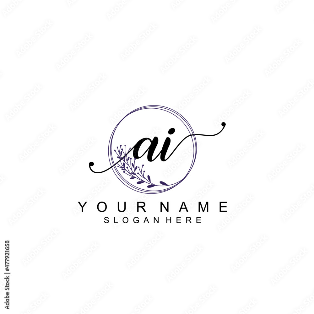 AI initial Luxury logo design collection AI initial Luxury logo design collection
