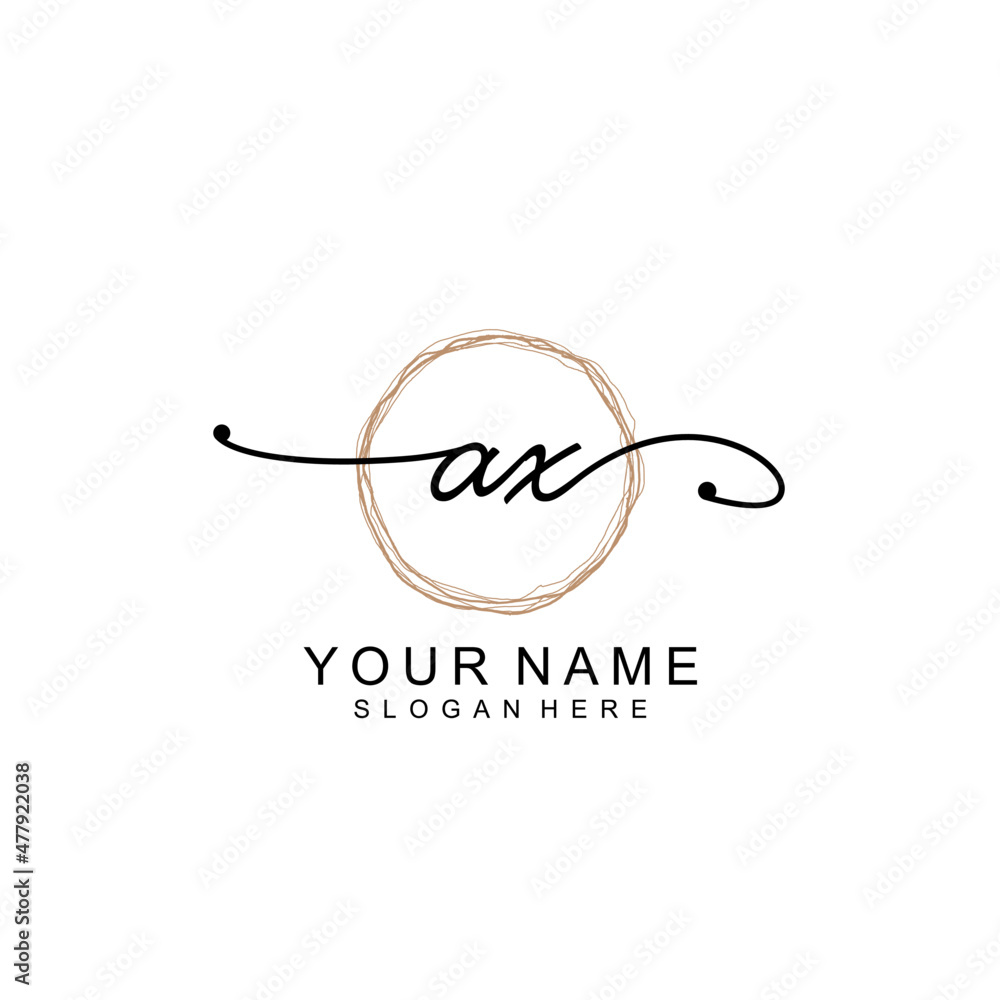 AX initial Signature logo template vector AX initial Signature logo template vector
