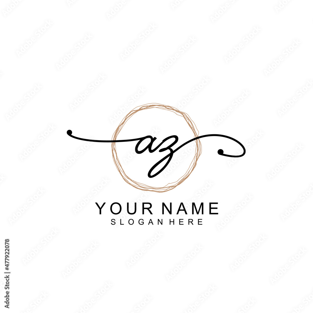 AZ initial Signature logo template vector AZ initial Signature logo template vector