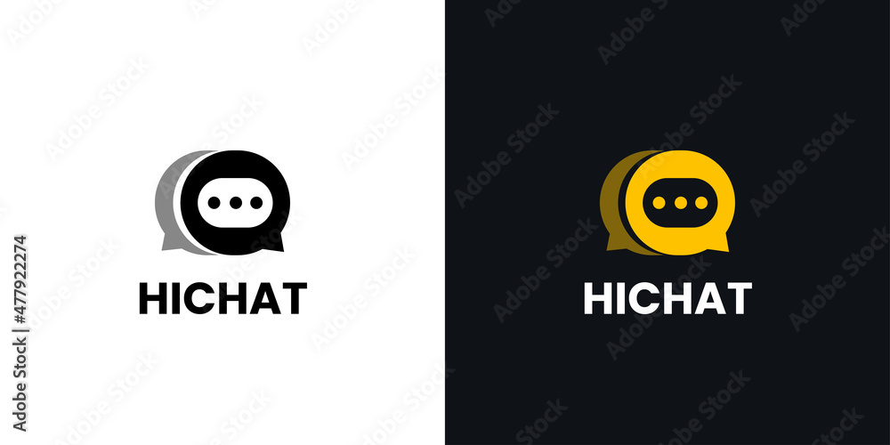 Modern simple chatting logo with bubble icon