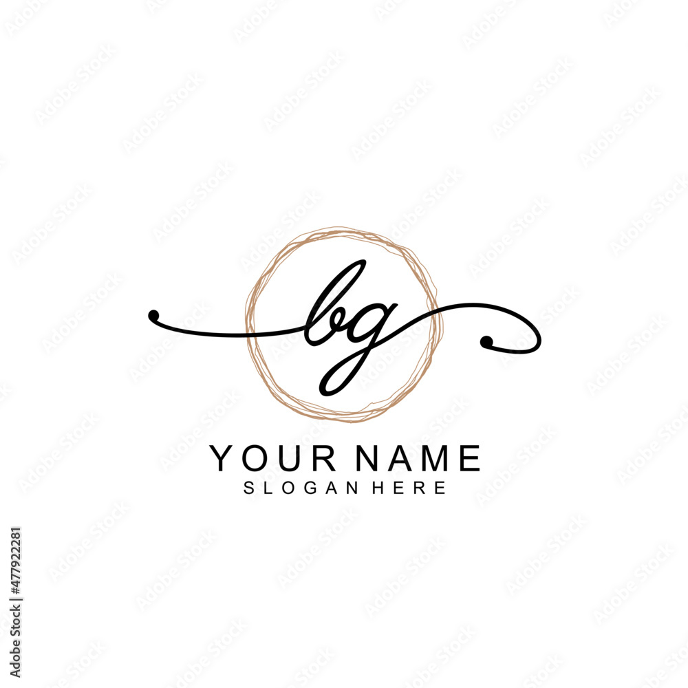 BG initial Signature logo template vector BG initial Signature logo template vector