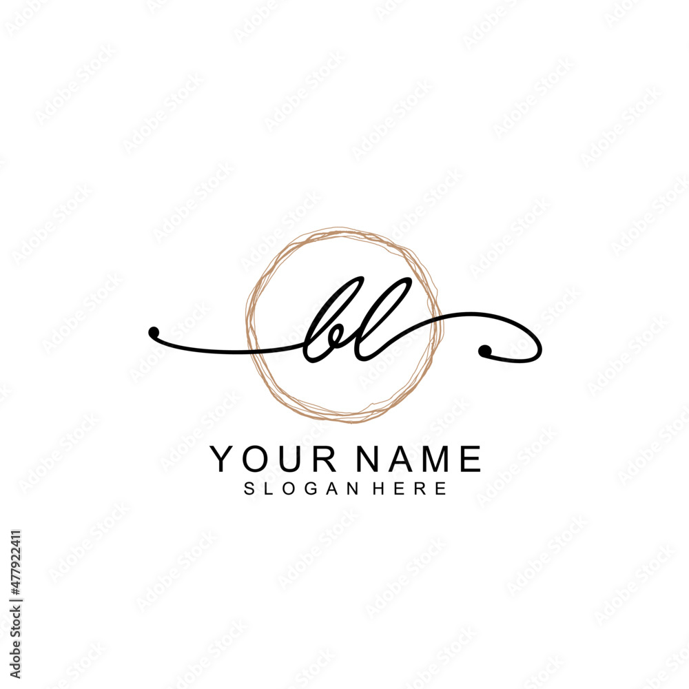BL initial Signature logo template vector BL initial Signature logo template vector