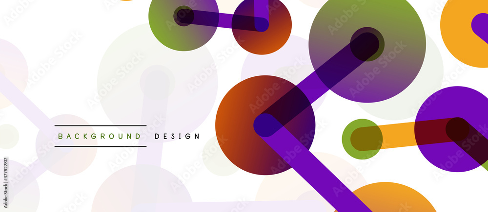 Line points connections geometric abstract background. Circles connected by lines. Trendy techno business template for wallpaper, banner, background or landing Line points connections geometric abstract background. Circles connected by lines. Trendy techno business template for wallpaper, banner, background or landing
