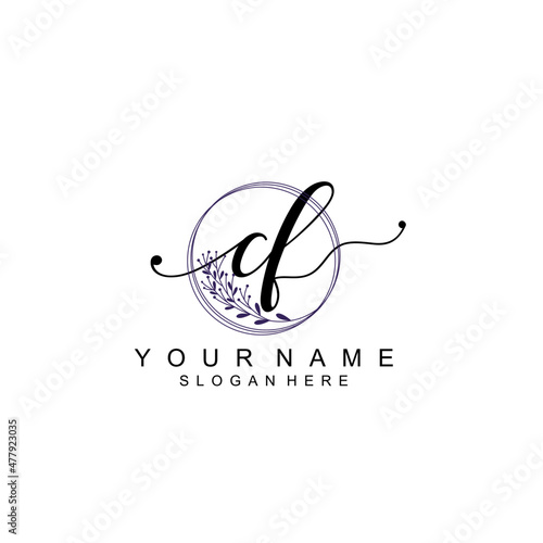 CF initial Luxury logo design collection