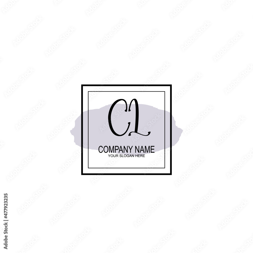 Letter CL minimalist wedding monogram vector Letter CL minimalist wedding monogram vector