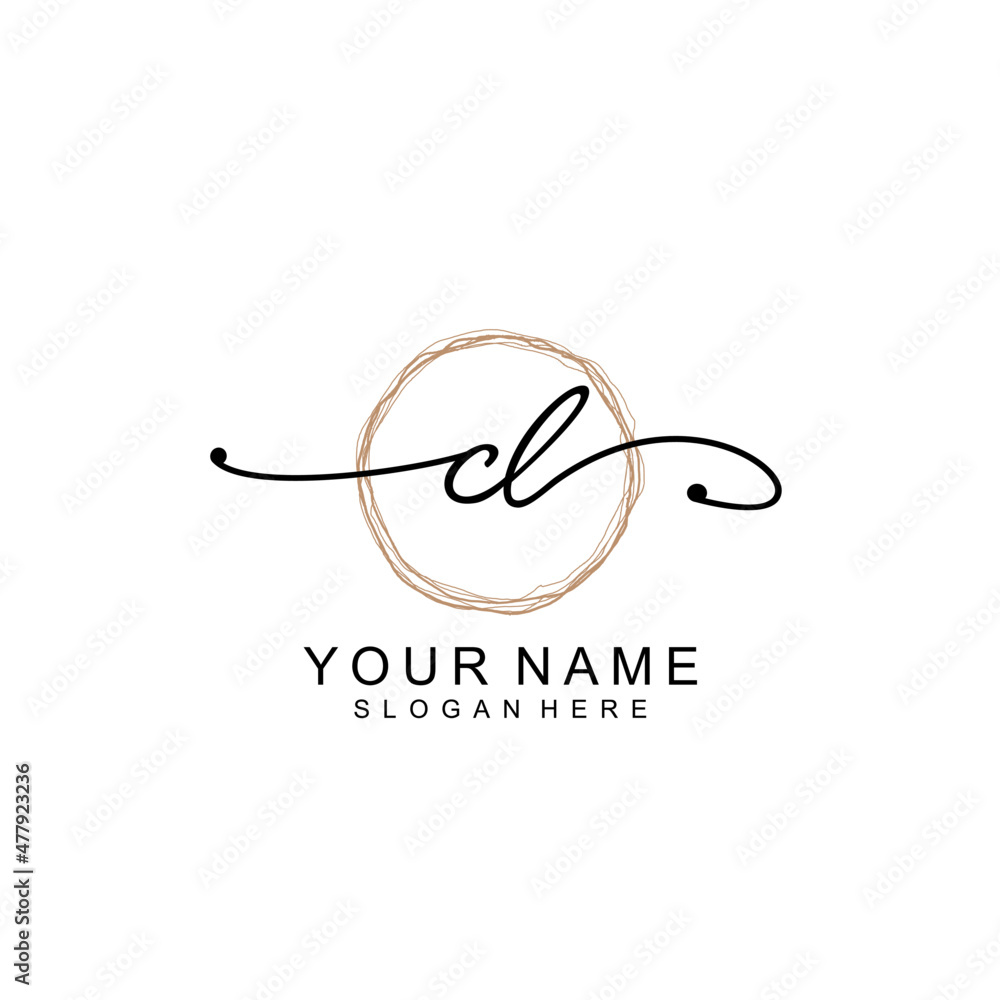CL initial Signature logo template vector CL initial Signature logo template vector